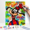 Disney digital oil painting Goofy graffiti style diy coloring handpainted home wall art decor filling craft gift for adults 130char