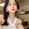 Dripping Flower Earrings, Sweet and Versatile Ins Wind Stud Earrings, Fashionable and Simple, High-end Temperament Earrings.
