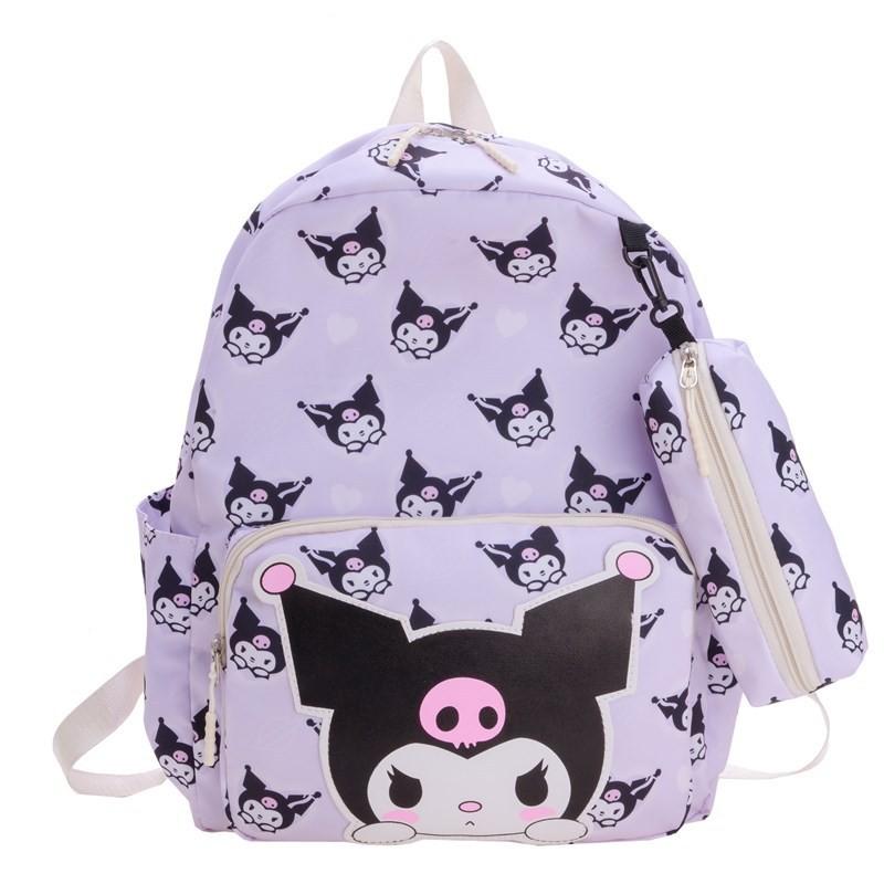 Cute And Stylish Children's Backpack For Kindergarten Girls Featuring Adorable Cartoon Characters Like Kuromi And Hello Kitty