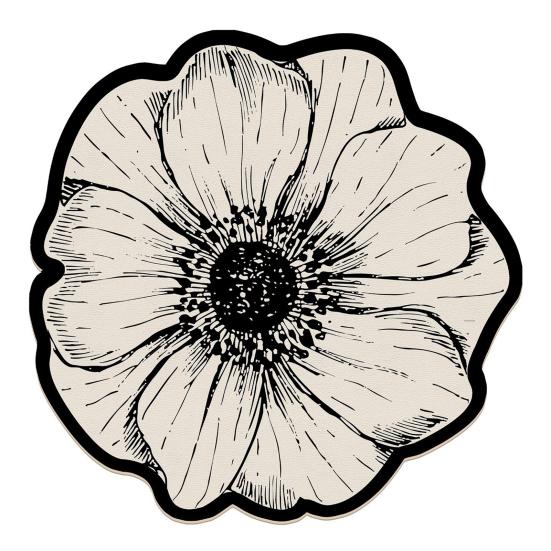 Flower Placemat Dining Table Heat Insulation Mat Absorbent Diatomaceous Earth Decorative Flower Mat for Kitchen Countertop Coffee Table