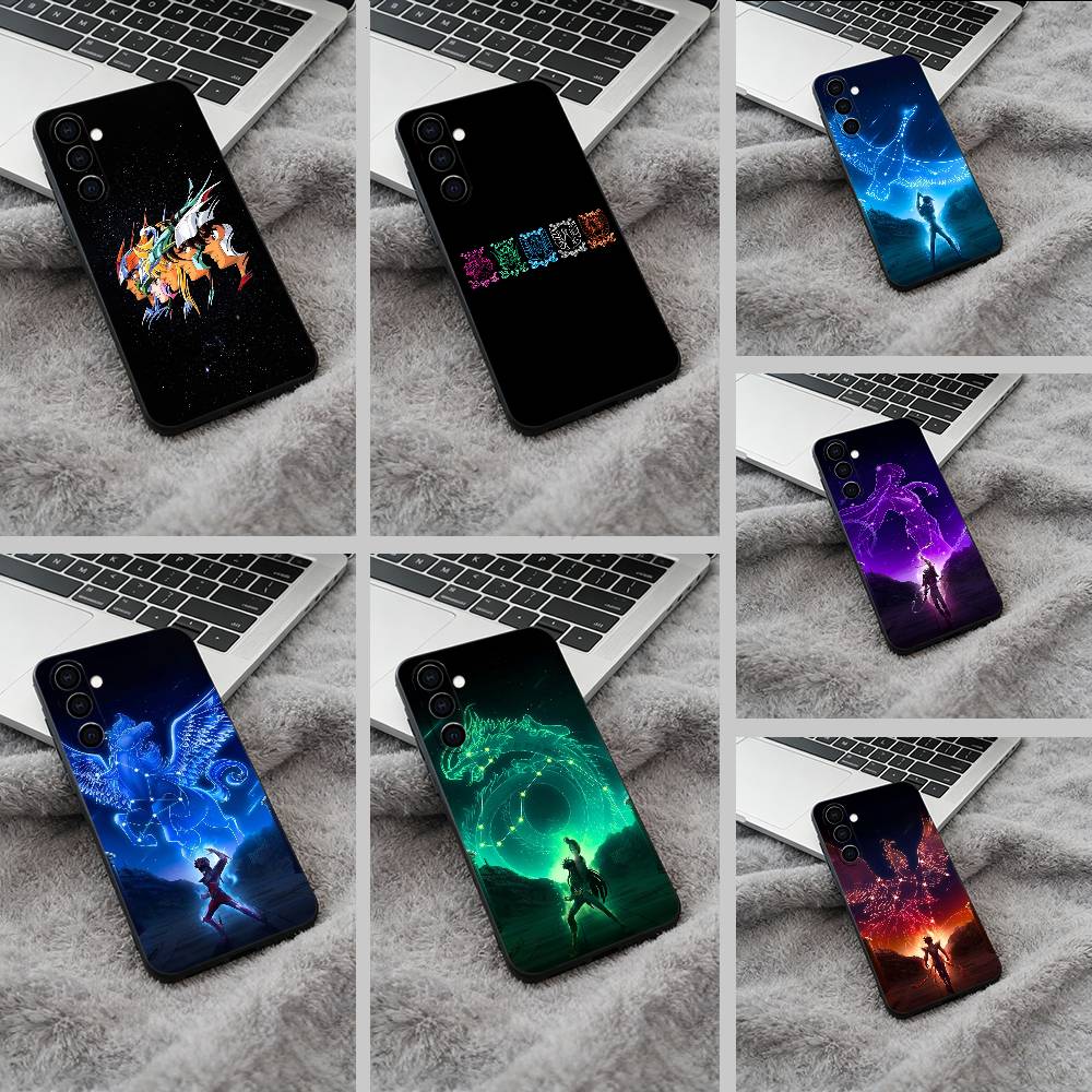 S-Saint S-Seiya Рыцари Черный Мягкий Силиконовый Чехол для Телефона для Samsung Galaxy A73, A71, A72, A70, A53, A52, A51
