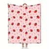 1pc Pink Blanket Love Heart 3D Print Flannel Blanket for Home Living Badroom Decoration Birthday Gift for Girl Daughter