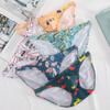 Men's Printed Underwear Triangle Pants Cotton Low Waist Elastic Cross Border Large Size