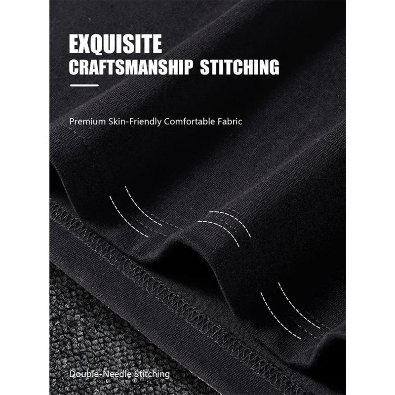 Европейские размеры Мужская черная футболка с коротким рукавом и круглым вырезом с принтом на русском языке | Повседневная летняя пляжная уличная одежда