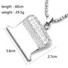 Fashion Razor Blades Pendant Necklaces Men Jewelry Male Shaver Shape Necklaces & Pendants Barber Shop Necklace for Male Boys