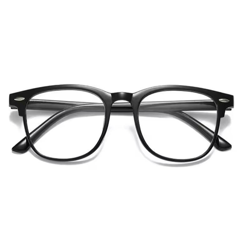 2PCS Unisex Square Plastic Frame Trendy Anti-Blue Light Clear Glasses for Back To School Clothing Accessories.