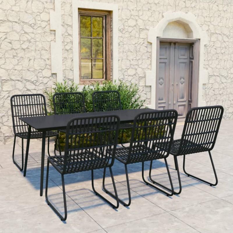 Day and Night - Day and Night Garden Dining Set 7 Pieces Synthetic Rattan and Glass