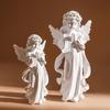 Prayer Angel Figurine Rein Guardian Angel Statue White Winged Fairy Girl Sculpture