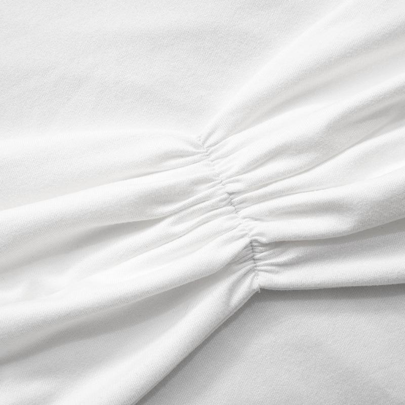 YYFS Женские модные повседневные летние весенние однотонные блузки и рубашки с короткими рукавами и круглым вырезом с принтом