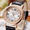 Новые женские модные роскошные часы для отдыха, кожаные аналоговые кварцевые часы из нержавеющей стали