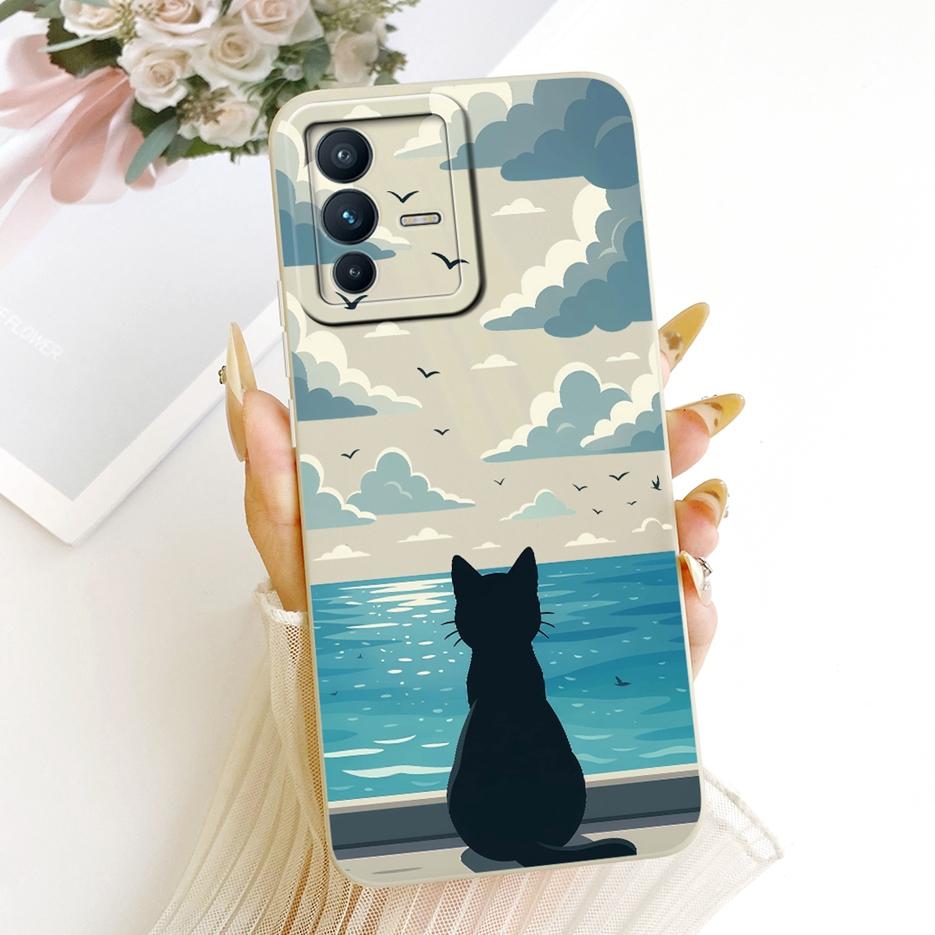 Чехол для Vivo V23 Pro V2132 Милый Мультяшный Кролик Ударопрочный Мягкий ТПУ Чехол для Телефона Для Vivo V23e V 23 VivoV23 Pro Fundas Coque