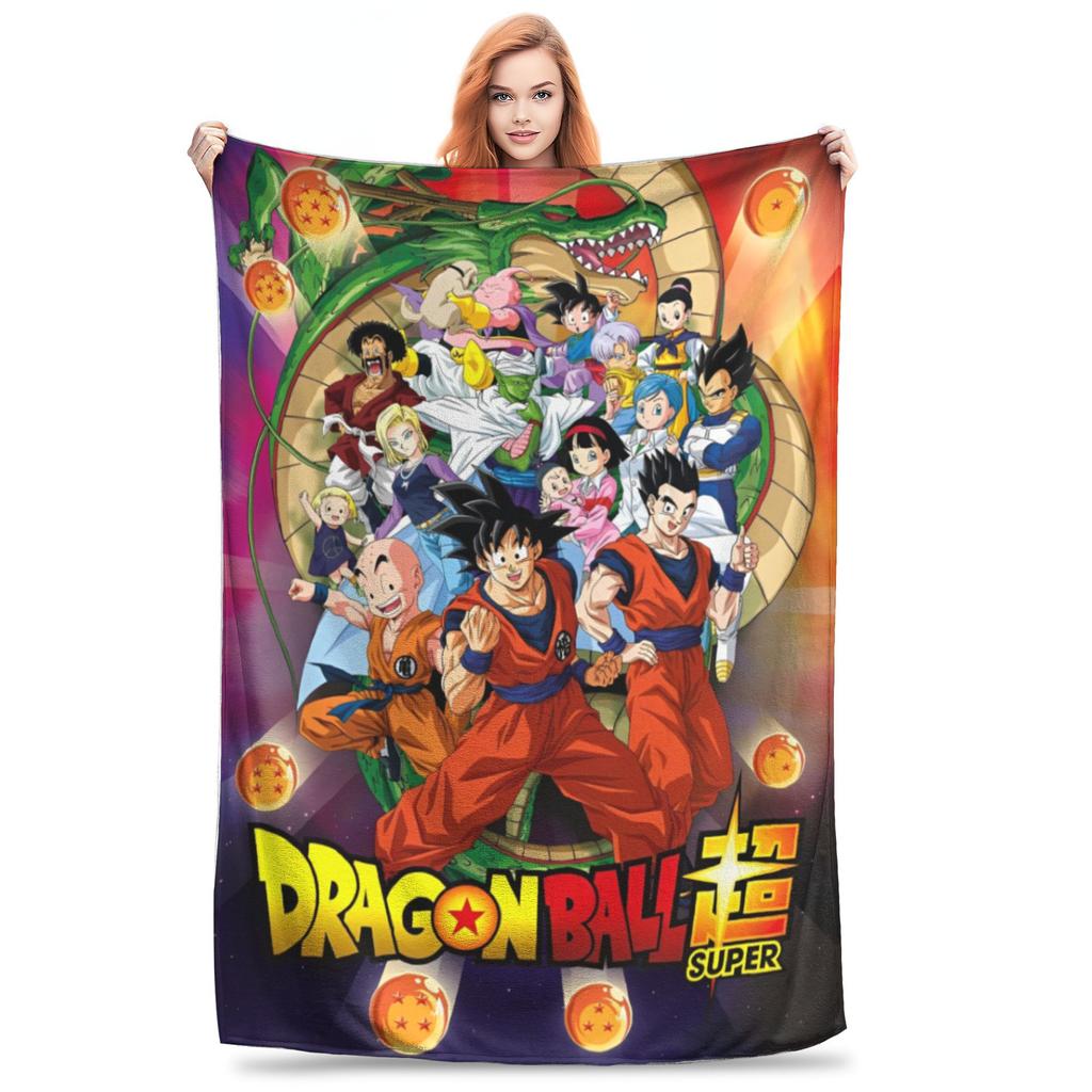 Dragon Ball Z фланелевые пледы японское мультяшное одеяло для постельного белья автомобильное супер теплое покрывало