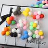 8Pcs Ball Bundle Colorful Clay Cake Topper Hat Creative Cupcake Card Flag Birthday Party Baby Shower Dessert Decoration