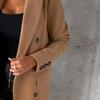 Women's Midi Long Wool Coat Double Breasted Trench Coat Classic Notch Lapel Peacoat Fall Winter Overcoat