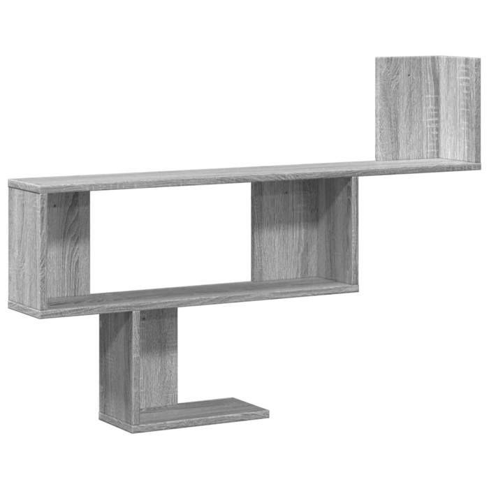 VidaXL Wall Shelf Sonoma Grey 100x15x70 Cm Engineered Wood 853196