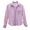 Frank&Eileen Made In USA Check Long Sleeve Linen Shirt XXS Pink Women Used