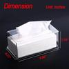 Square Clear Acrylic Tissue Box, Box Covers Rectangular, Bathroom Facial Napkin Box Holders, Table Clear Dryer Sheet Dispenser