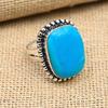 Sleeping Beauty Turquoise Gemstone Handmade 925 Sterling Silver Ring Jewelry For Christmas