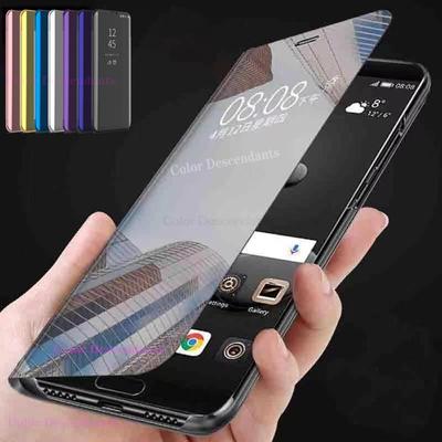 Для Samsung S10 S20 S21 S22 S23 Чехол Smart Flip Stand View Mirror Case S10 5G Cover Защитный кожаный чехол для Samsung Galaxy S25 S24 A16 A06
