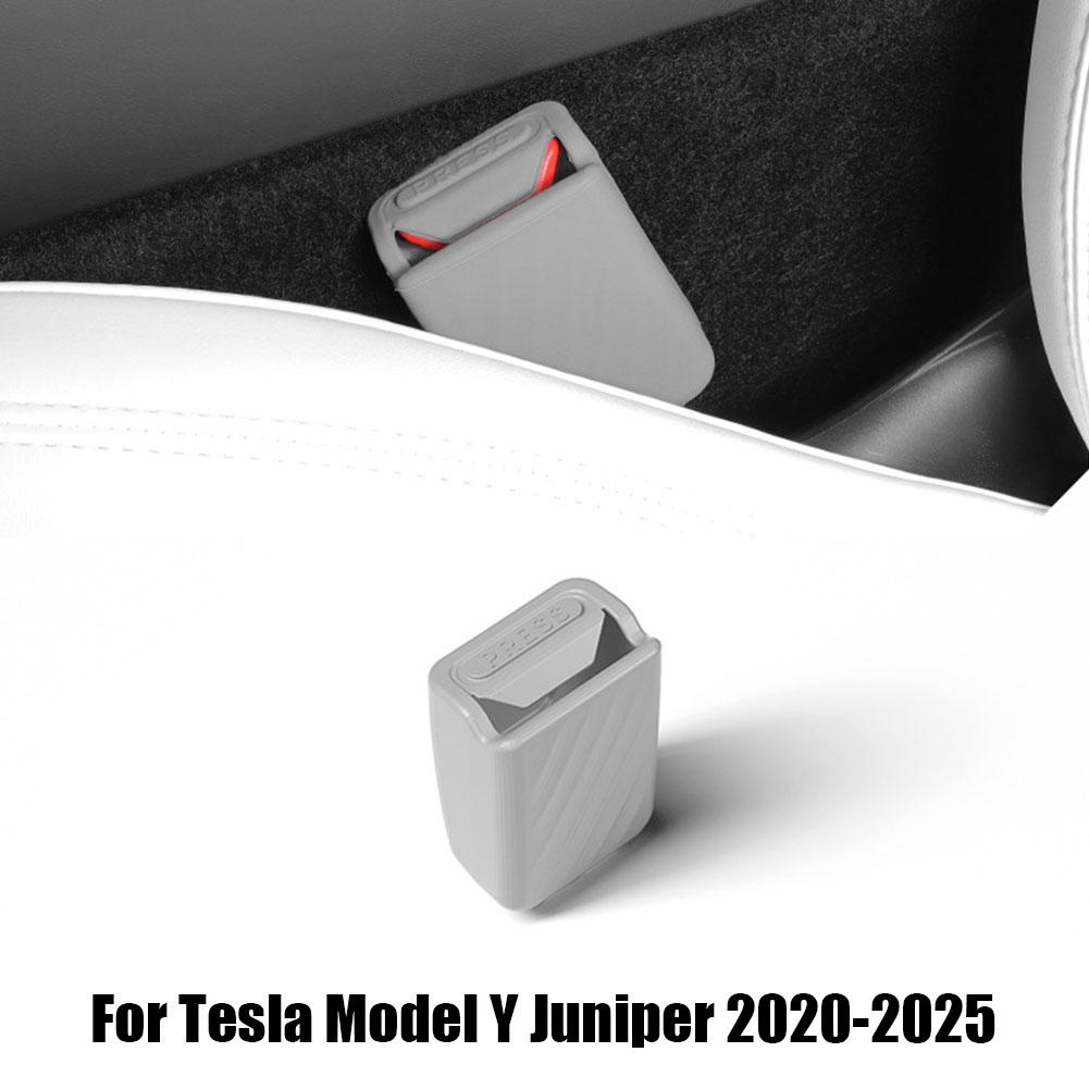 Для Tesla Y 2020-2025 Передний ремень Силиконовый защитник Полное покрытие для Model 3 Основание пряжки ремня Защитные крышки T6t2