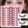 20 Pairs Natural False Eyelash Thick Long Eye Lashes New 3D Mink Hair Eyelashes Eye Makeup Tools