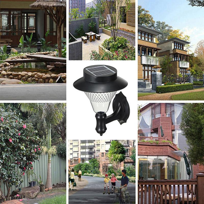 16LED Outdoor Solar-Powered Wall Lamp Yard Fence Stair Street Light Decoration