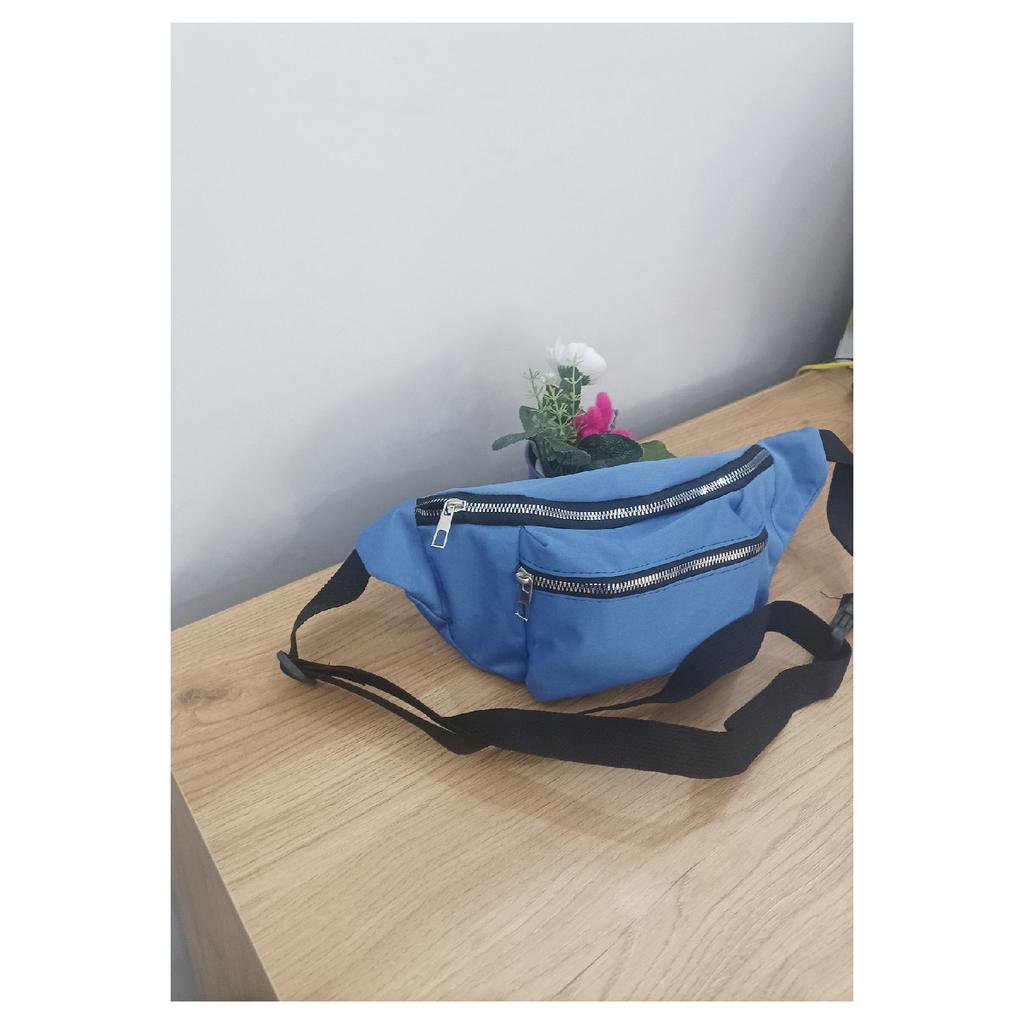 Черная сумка через плечо и пояс унисекс с двумя отделениями и перекрестными ремнями