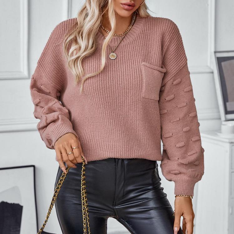 Винтажный осенне-зимний свитер из рыхлого трикотажа, с длинным рукавом, однотонный кардиган с круглым вырезом