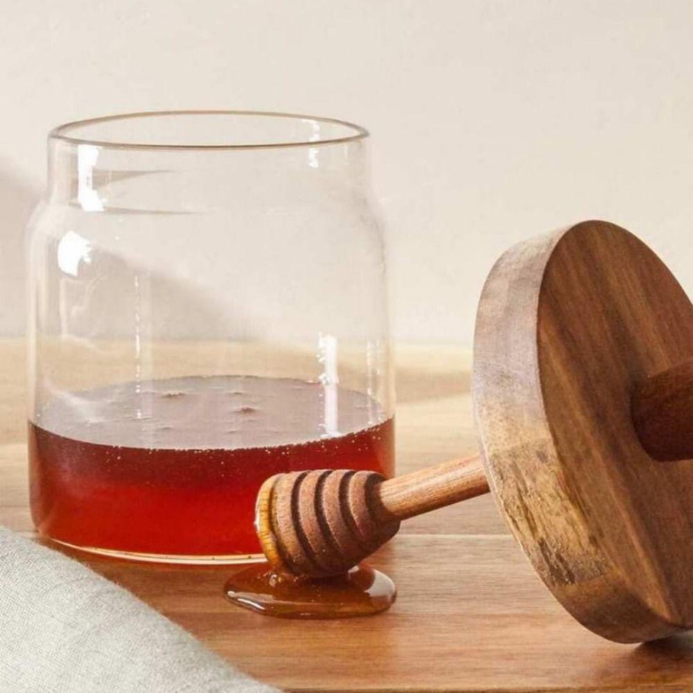 Airtight Honey Jar Dipper Set Lid Honey Dispenser Easy To Clean Honey Pot  Gift