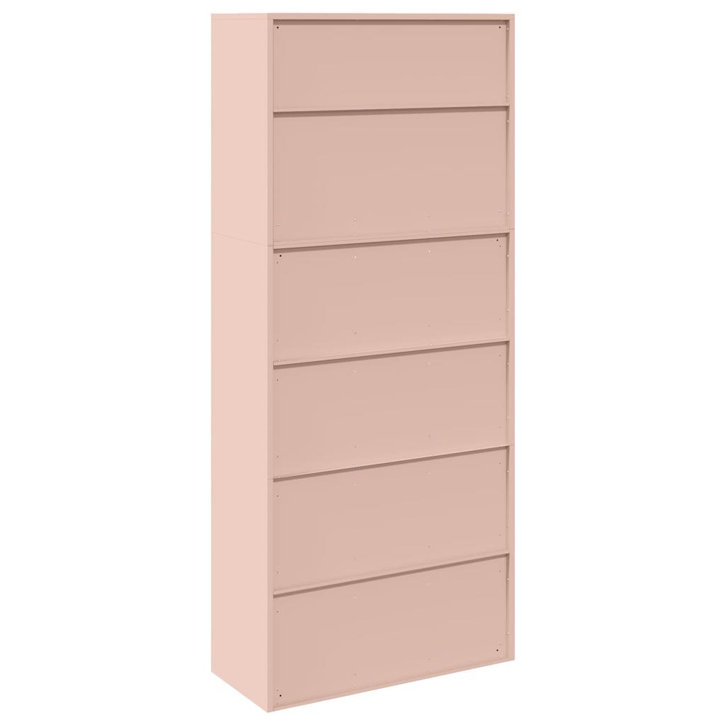 Storage Cabinet 2 pcs Pink 90 x 40 x 210 cm Steel