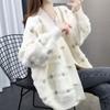 Autumn Winter Sweater Women's Loose Lazy Style Fashion Wear Flower Knit Jacket Women's Sweater Cardigan