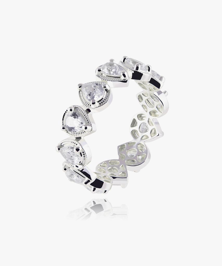 Helene Jewelry Кольцо 'Слеза Святого' из серебра 925 пробы с кубическим цирконием, смелое, для девушки (Тип D)