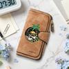 Tropical Skull Pattern Long Wallet Casual Multi Card Slot Fashion Purse for Daily Use