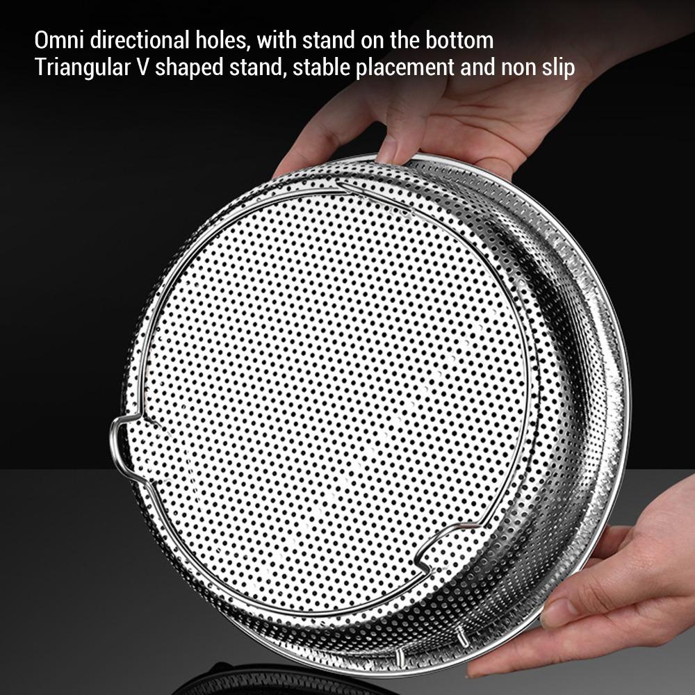 304 Stainless Steel Colander Insert Rustproof Steam Rack Steaming Rack Rice Cooker and Pot