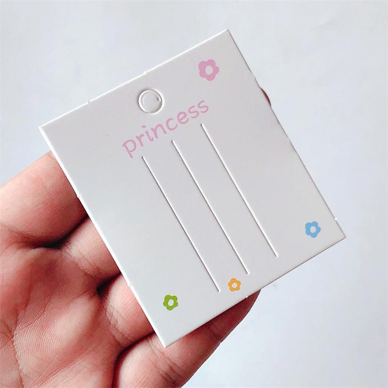 50Pcs Blank Hair Clip Paper Cards Hair Accessories Jewelry Display Card  Hair Clip Holder Headwear Packaging Card