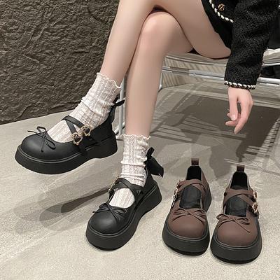 Модные весенние новые дизайнерские лоферы на платформе для женщин, ретро, с двойной пряжкой, повседневные туфли Мэри Джейн, женские модные кожаные туфли с бантом, женские