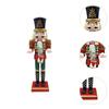 Wooden Nutcracker Ornament Christmas Decoration for Party Holidays Festive