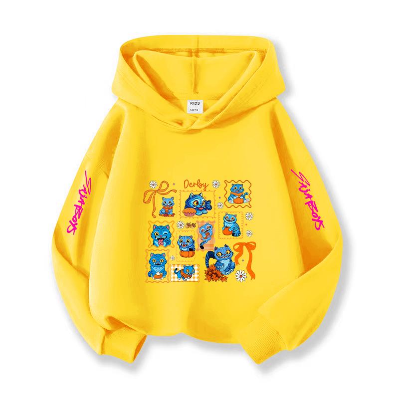 Popular Kpop Korean Christmas Themed Casual Children's Halloween Hoodie, Witch Hunting Fan Series Essential Girl's Top