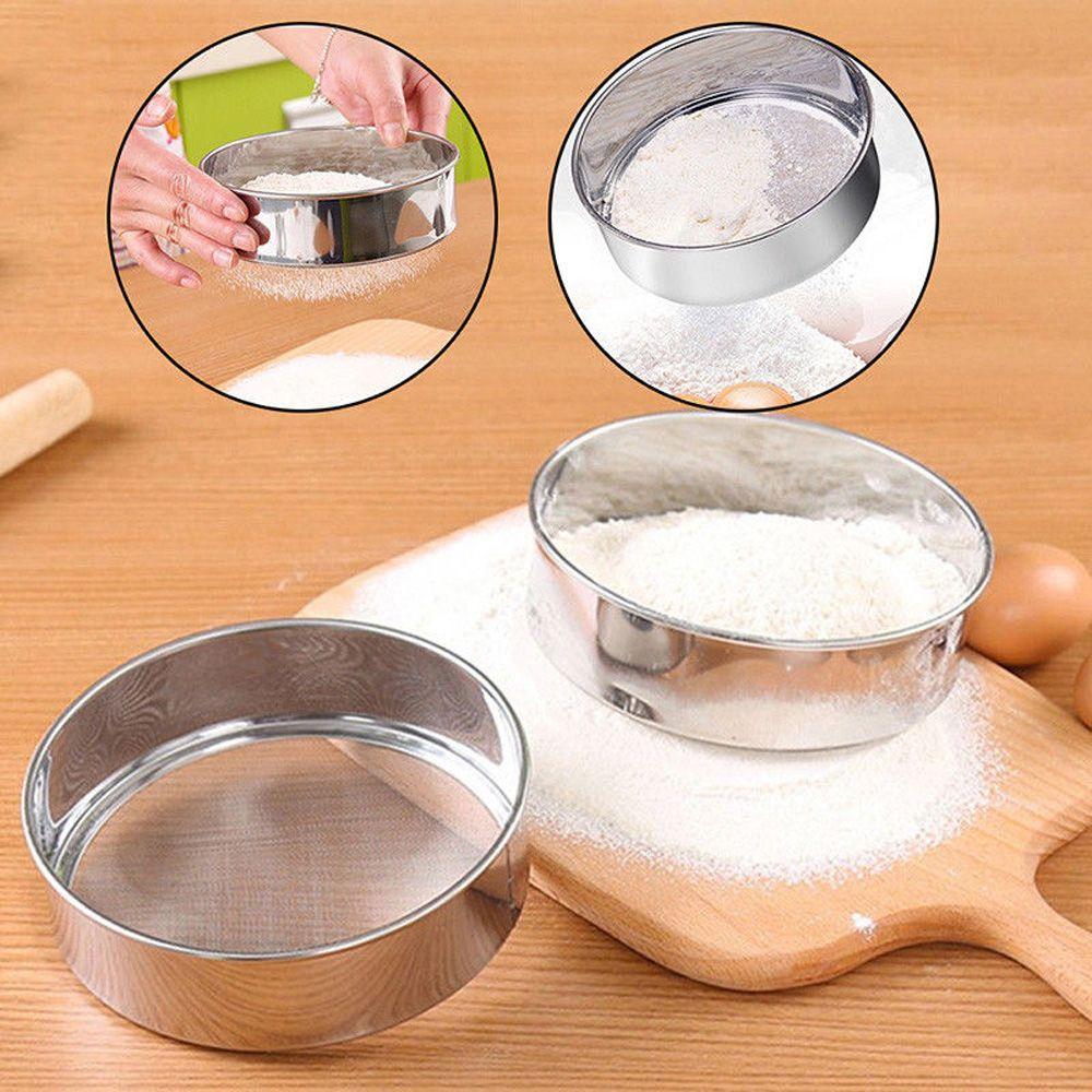 Cake Stainless Steel Kitchen Supplies Flour Sieve Sifting Powder Colander Sugar Filter Mesh