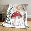 Mushroom and Moonlit Fantasy print blanket soft and cozy perfect for the living room bed sofa or a nap,gift