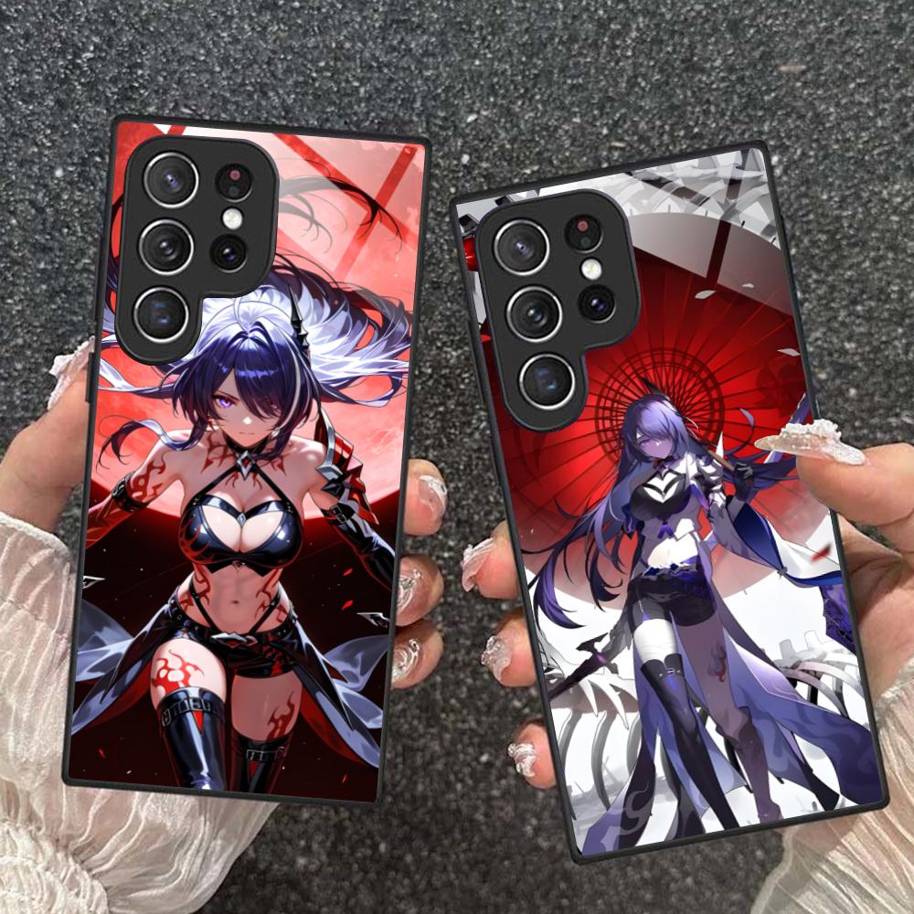Стеклянный чехол HSR Acheron для мобильного телефона Samsung Galaxy A56 55 54 53 52 51 36 35 34 23 16 15 5G Цветной чехол