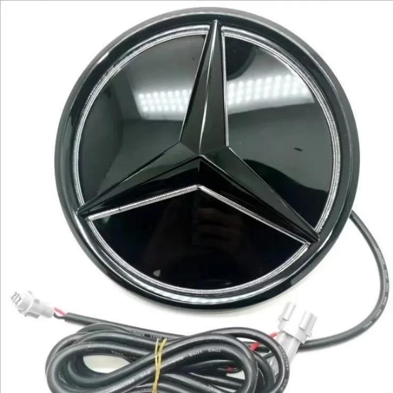 Car Front Grill Logo Light mirror face LED Badge Emblem Luminous Decorative Light For Mercedes Benz W213 E-Class accessories