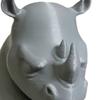 Украшение в виде сердитого маленького носорога, напечатанное на 3D-принтере, статуэтка носорога, настольная статуэтка носорога для украшения полки стола в домашнем офисе