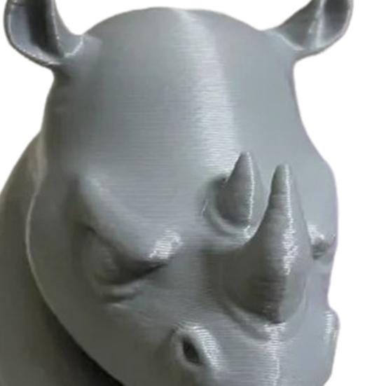 Украшение в виде сердитого маленького носорога, напечатанное на 3D-принтере, статуэтка носорога, настольная статуэтка носорога для украшения полки стола в домашнем офисе
