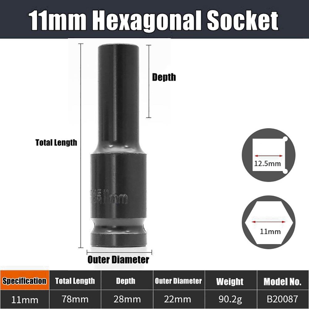 1 шт. 9-32 мм Ударная головка Электрический шестигранный стандартный адаптер с головкой Инструмент для снятия шин