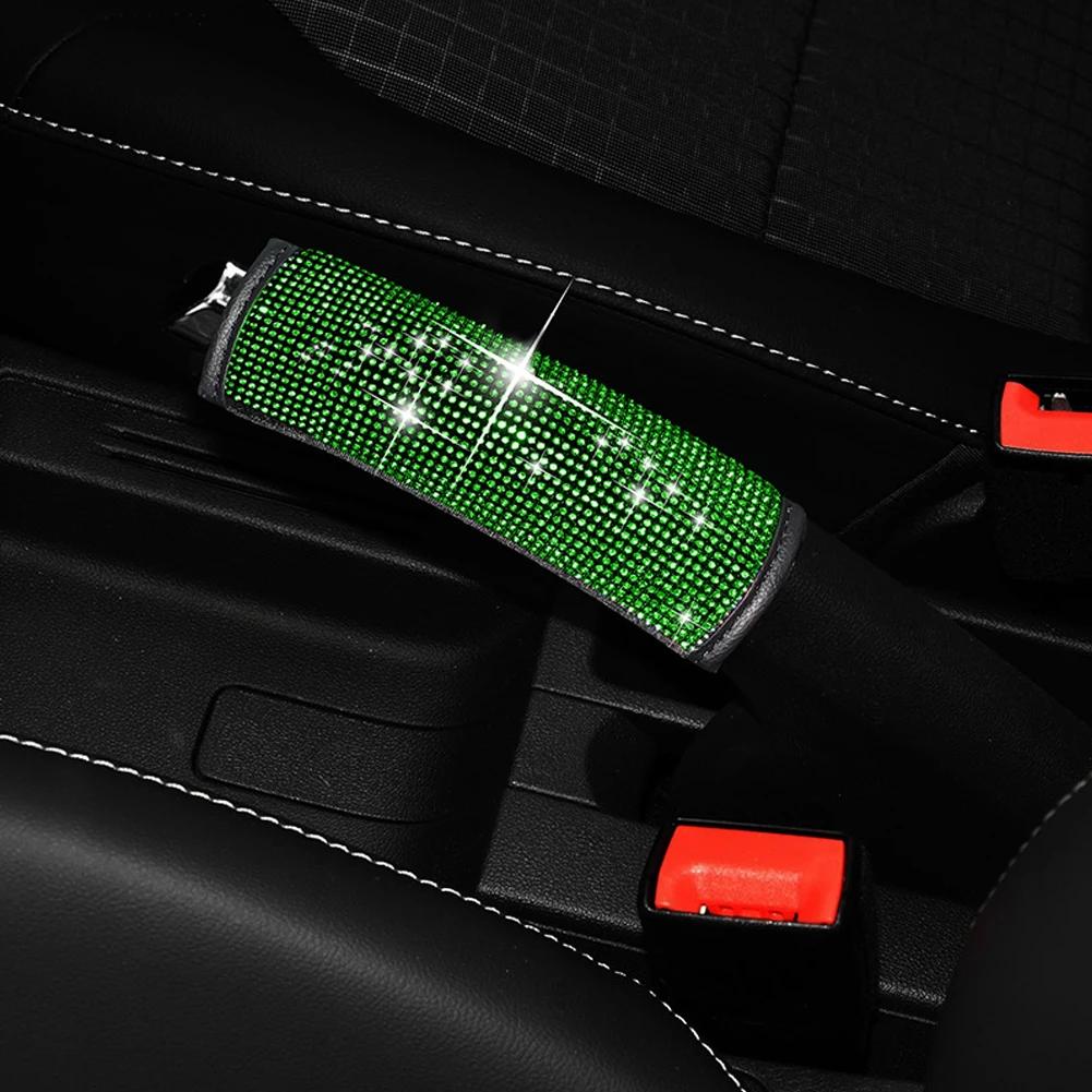 Чехол для ручного тормоза автомобиля со стразами, кожаный, противоскользящий, для ручного тормоза, защитный декор, универсальные аксессуары для интерьера для женщин