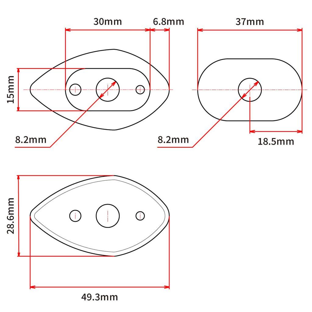DRC (DRC) CRF250L/M/RALLY, Africa Twin, GROM125, NC700X/750X…etc Flasher holder plate