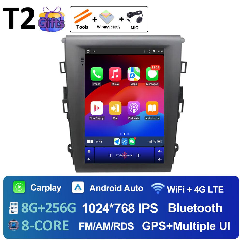 Смарт-система Android 14 для Ford Mondeo Fusion MK5 2013 2014 2015 2016 2017 2018 DSP Стерео Автомагнитола Вентилятор охлаждения Сенсорный экран