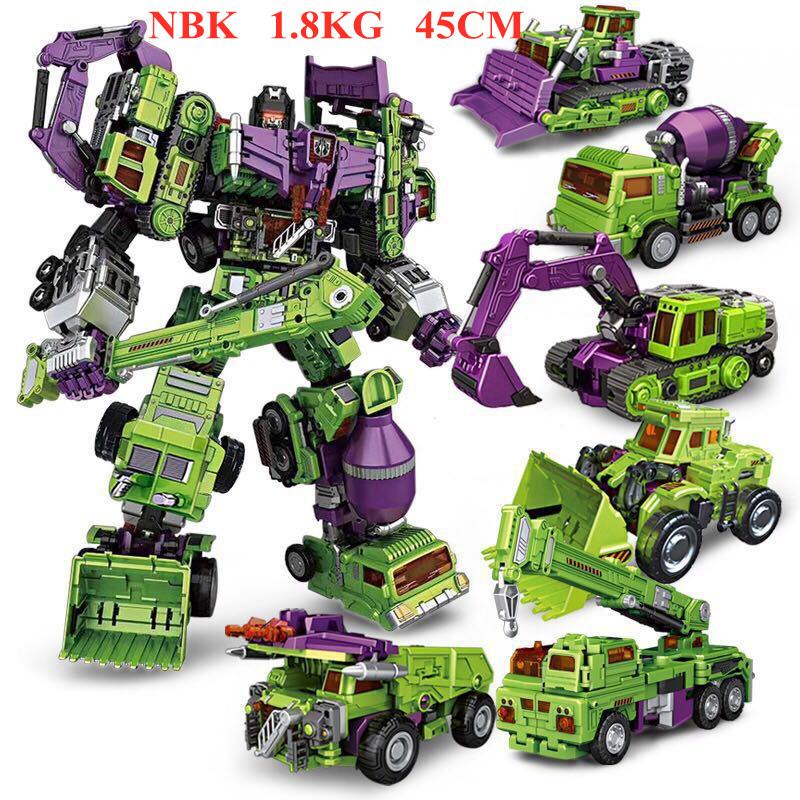 Jinbao 5 in 1 Big 45CM Transformation Predaking Toys Anime Devastator KO G1 Robot Action Figure Model Boy Children Kid Gift