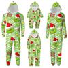 Fashion Printed Family Matching Hooded Long Sleeved Zippered Hooded Jumpsuit Set